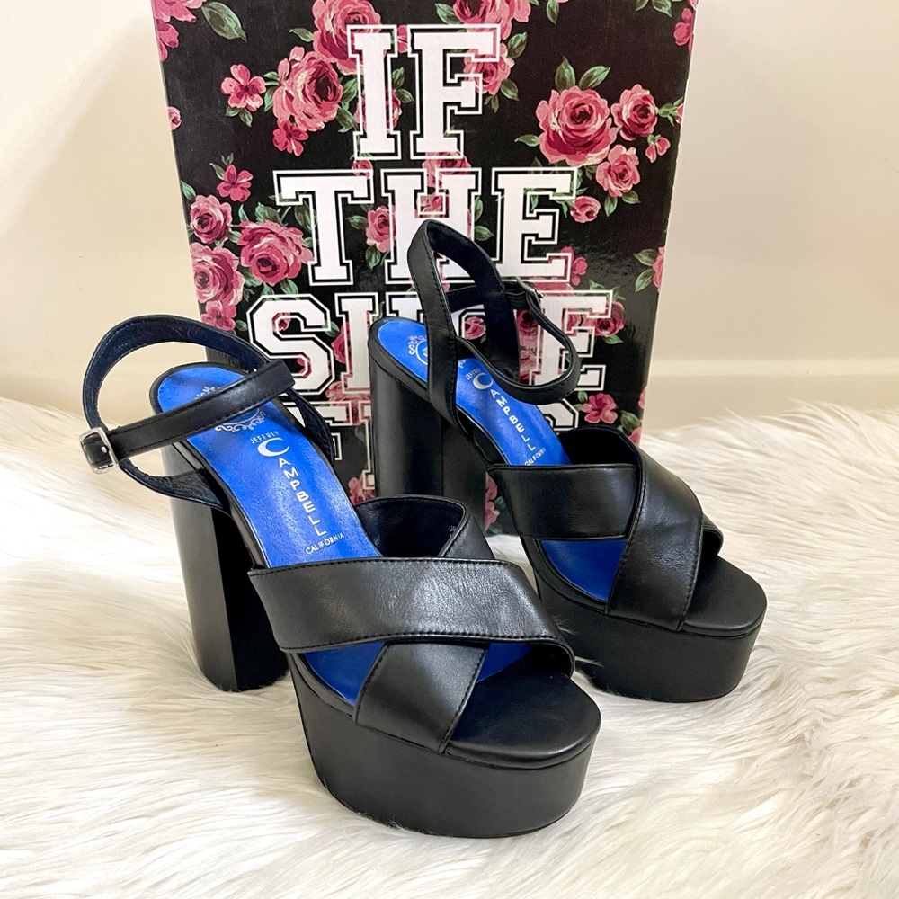🆕 Jeffrey Campbell Geri Leather Platform - Picture 2 of 11
